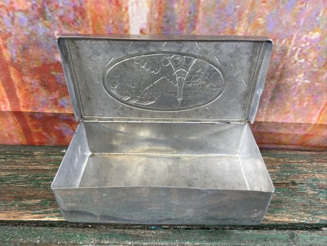 Boîte à cigarettes LA SIRA Makowsky – Aluminium – Tour Eiffel – Vintage