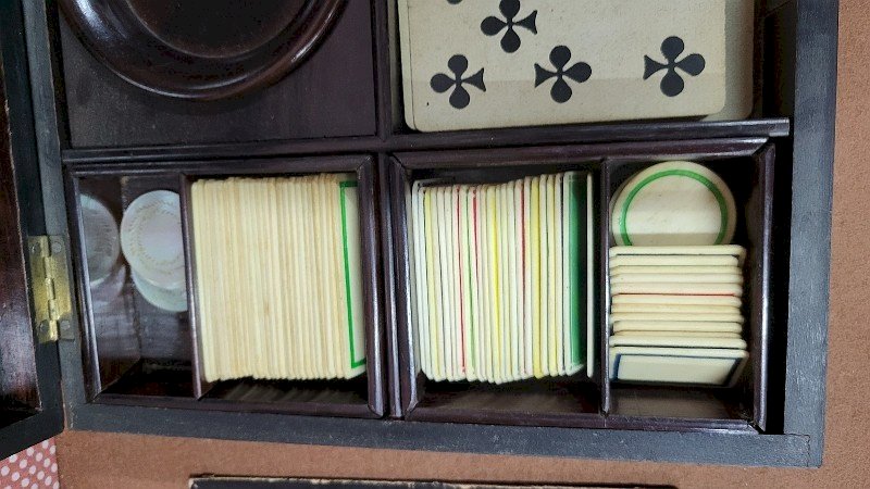 BOITE A JEUX DE CARTES NAPOLEON III FIN XIX ème SIECLE