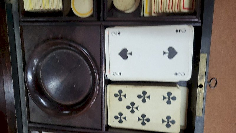 BOITE A JEUX DE CARTES NAPOLEON III FIN XIX ème SIECLE