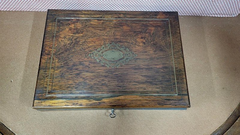 BOITE A JEUX DE CARTES NAPOLEON III FIN XIX ème SIECLE