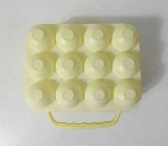 vintage yellow egg carton