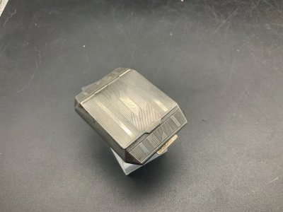 Art Deco Silver Metal Pill Box Powder