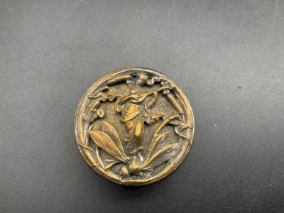 Pill box Powder silver metal Art Nouveau Dragonfly.......