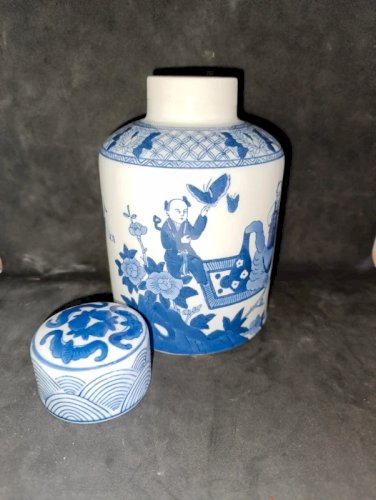 boite à the decor scene de vie dorigine chinoise en bon etat