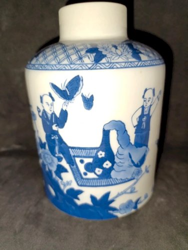 boite à the decor scene de vie dorigine chinoise en bon etat