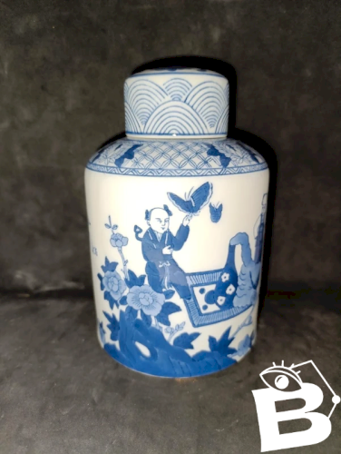 boite à the decor scene de vie dorigine chinoise en bon etat