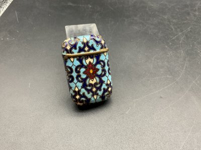 Pocket enamel matchbox Pyrogen, 19th century