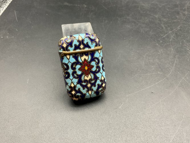 boîte allumettes Pyrogène de poche émaillé XIXEME