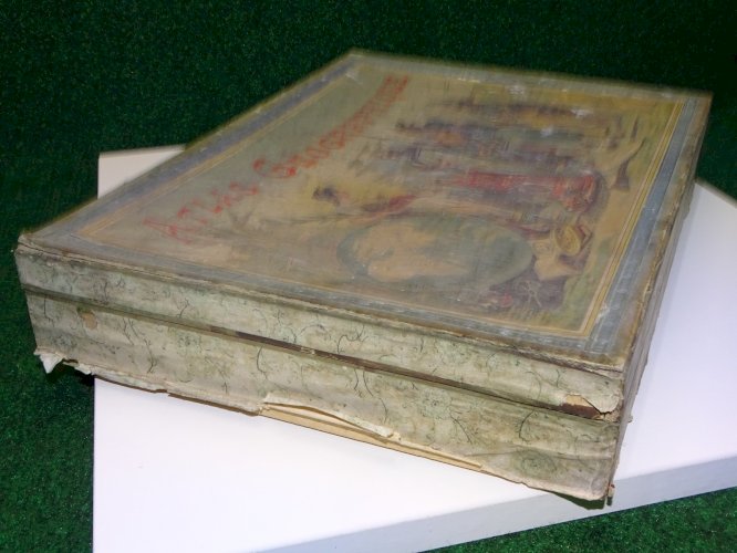 -BOITE ANCIEN ATLAS GEOGRAPHIQUE DANS SA BOITE PLANCHES PUZZLES  JL PARIS   D