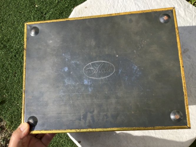 Boîte ancienne métal Marine Navires Van Melle Vintage Large Metal Box Ships