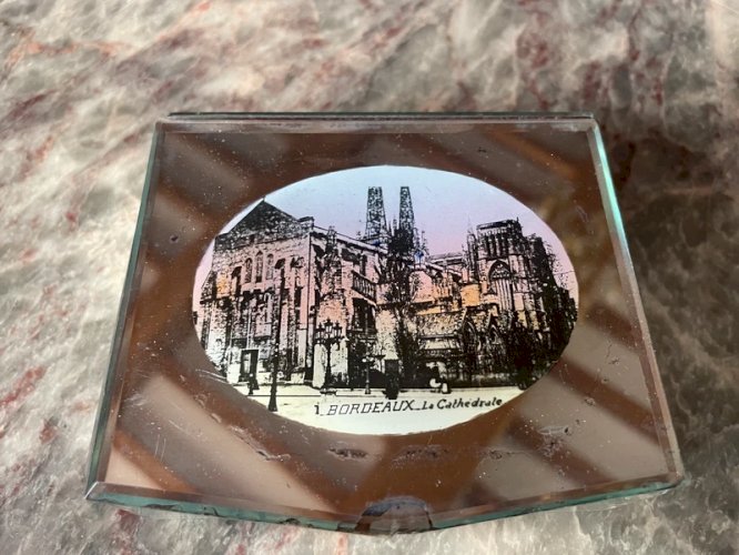 Boîte ancienne miroirs « Bordeaux cathédrale »