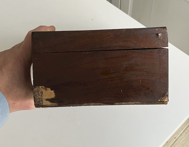 boite ancienne plaquage acajou