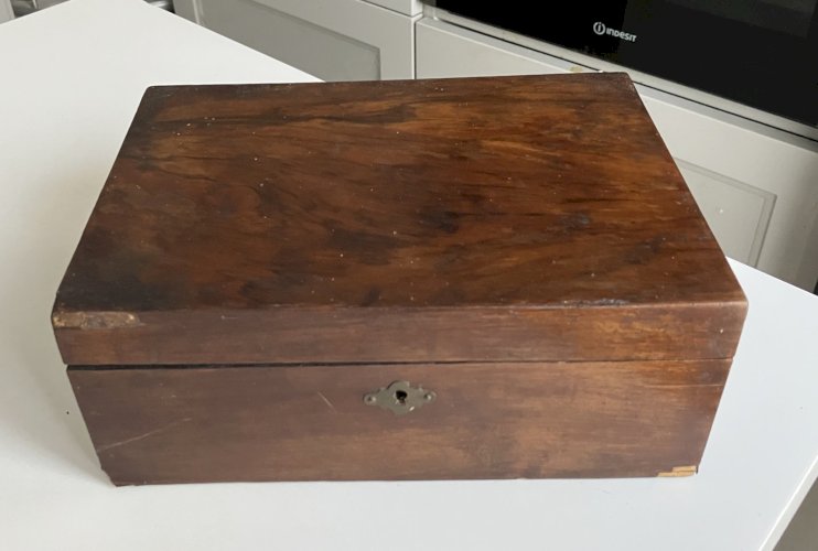 boite ancienne plaquage acajou