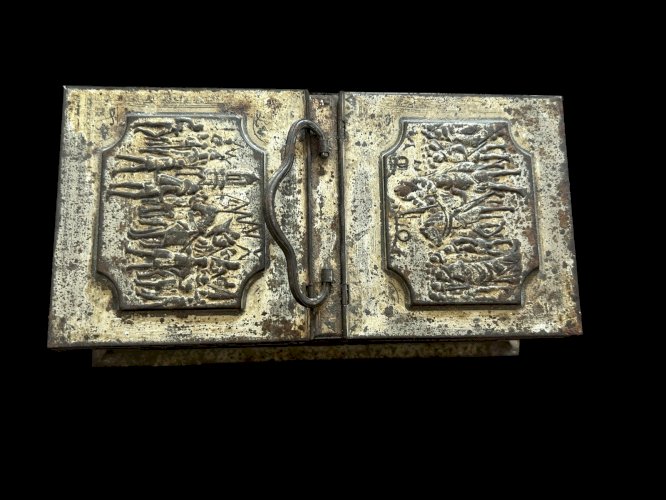 Boîte biscuit ancienne Huntley & Palmer Art Nouveau 1900 Queen Elizabeth Vintage