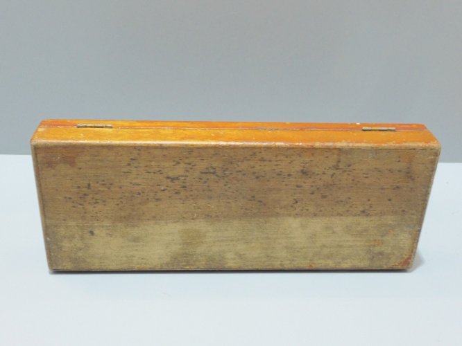 -BOITE BOIS avec PIED A COULISSE ANCIEN INOXYDABLE Métric 20°C gravé VANAVAL  D