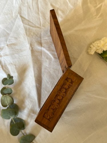 Boîte bois laiton ancienne