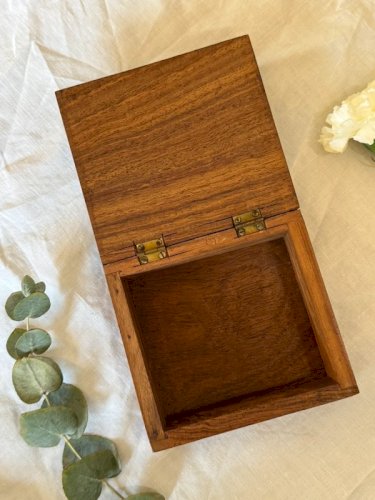 Boîte bois laiton ancienne