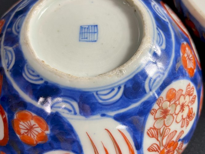 Boite bonbonnière en porcelaine Japon Imari fin XIXe