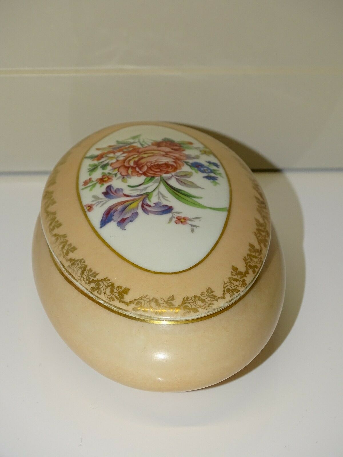 Boîte à Bougie En Porcelaine De Limoges - Bonbonnière Tanagra Chastagner Occasion