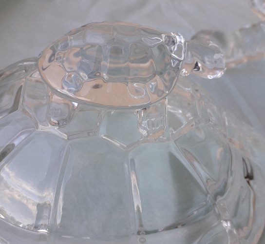 Boite bonbonnière tortue en cristal
