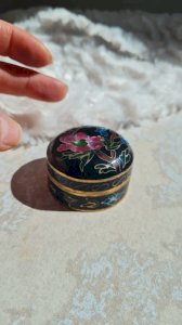 Boite cloisonnée - émaillée - pilulier