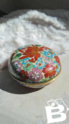 Boite cloisonnée - émaillée - pilulier