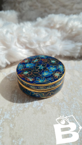 Boite cloisonnée - émaillée - pilulier