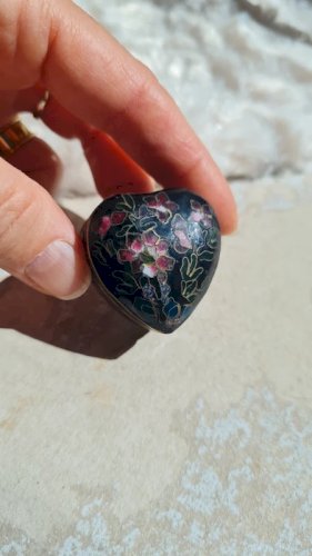 Boite cloisonnée - émaillée - pilulier