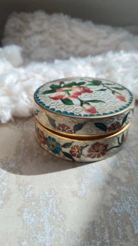 Boite cloisonnée - émaillée - pilulier