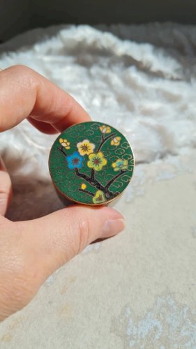 Boite cloisonnée - émaillée - pilulier