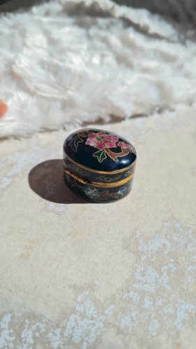 Boite cloisonnée - émaillée - pilulier