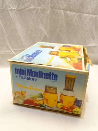 -BOITE COMBINE MINI MOULINETTE MOULINEX ORANGE 1970/80 DECO VINTAGE CUISINE   D
