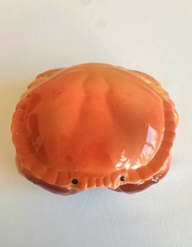 Boîte crabe en barbotine vintage
