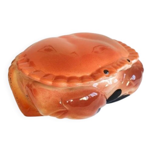 Boîte crabe en barbotine vintage