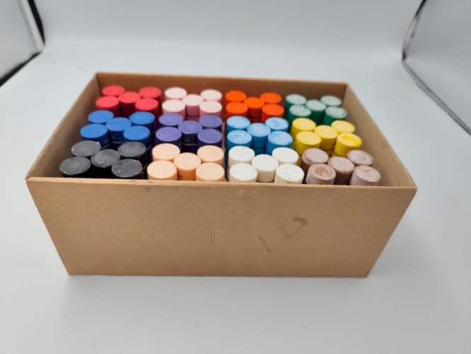 Boîte de 48 pastels à l’huile Jaxon 1000 – Couleurs assorties – Art, dessin, beaux-arts – Vintage ou neuf