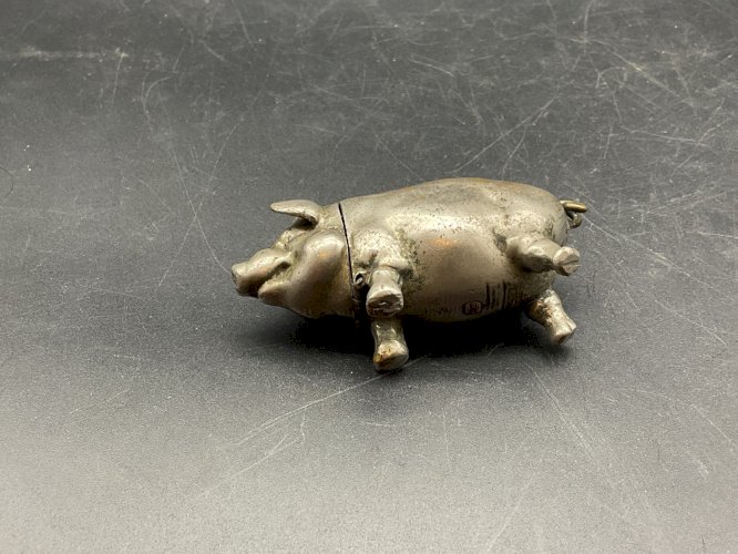 boîte de poche d’allumettes PYROGENE fin XIXéme cochon