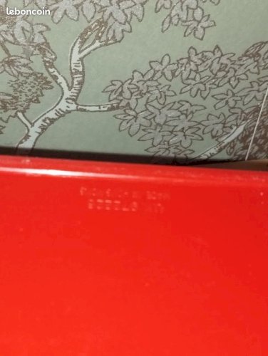 Boîte de voyage maquillage vintage années 70 – Made in Japon – plastique dur – rare orange et beige – très bel état