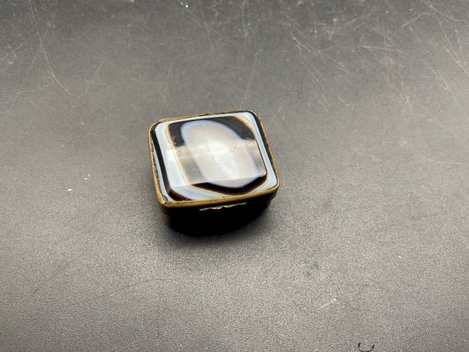 BOITE en Agate XIXème  Coffret pilulier Napoléon III