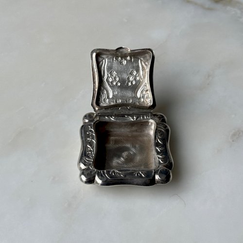 Boite en argent Art Nouveau 1900 décor de végétaux M3970