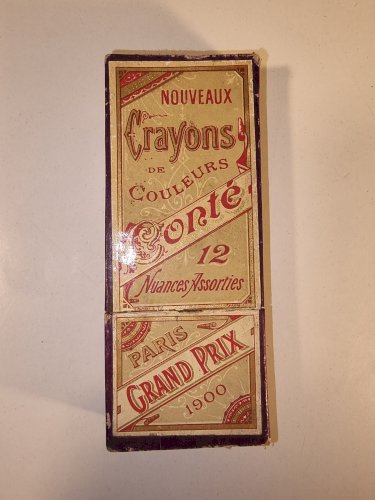 Boite en carton de crayons de couleurs Conté