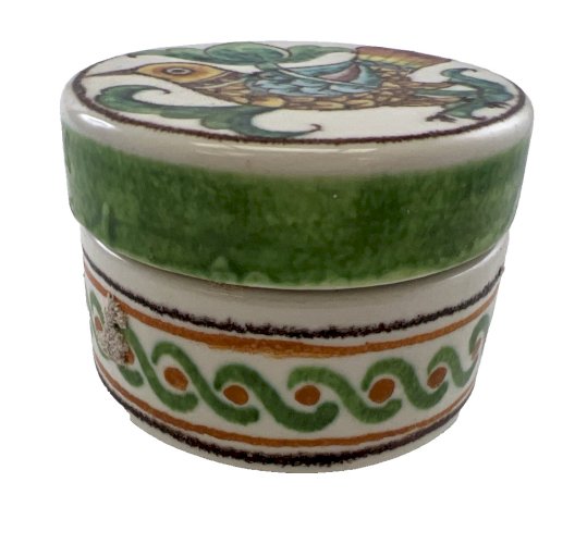Boîte en céramique décorative style Romano Innocenti, Italie 60’s, vintage
