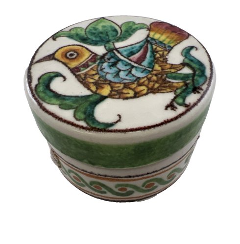 Boîte en céramique décorative style Romano Innocenti, Italie 60’s, vintage