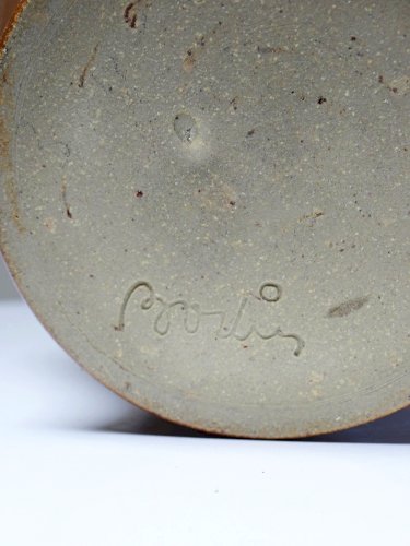 Boite en grès pyrité émaillé chic et rustique vintage années 50-60