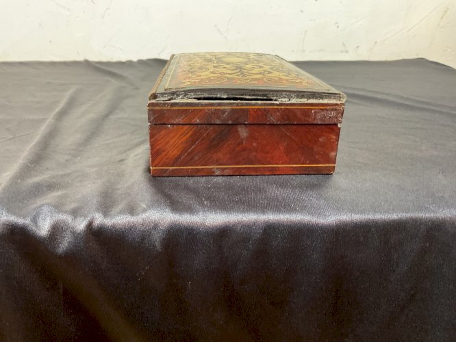 BOÎTE en  Marqueterie Boulle Coffret Napoléon III  XIX -XX Siècle .