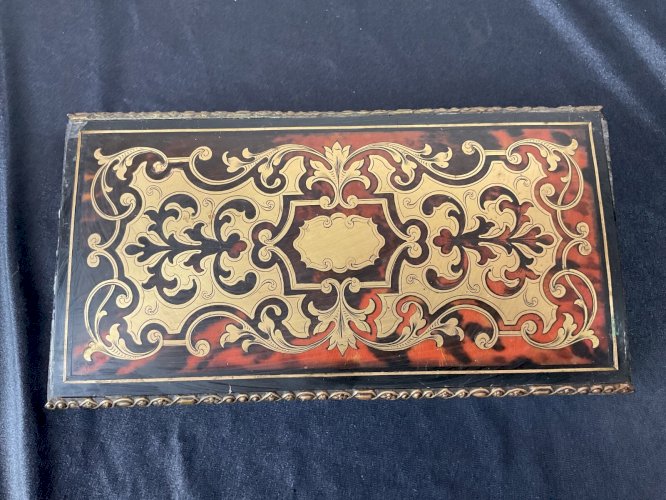 BOÎTE en  Marqueterie Boulle Coffret Napoléon III  XIX -XX Siècle .
