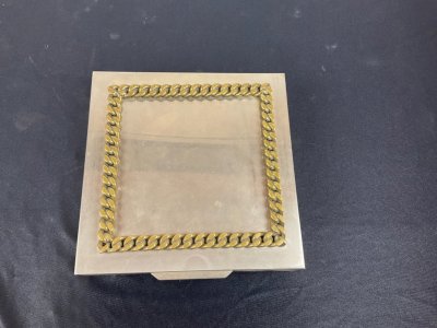 Silver-plated metal box by Jean Desprès, Gucci.