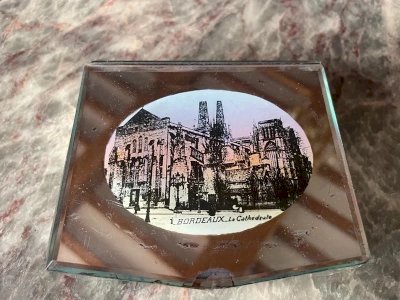 Box cathedral mirrors Bordeaux antique
