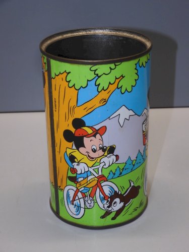 - BOITE MONTBLANC DISNEY MICKEY MINNIE TOLE LITHOGRAPHIEE POT CRAYONS PAILLES  D