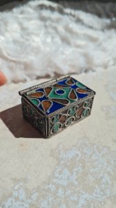 Boite oriental berbère émaillée - pilulier