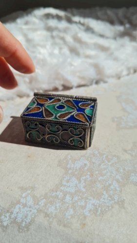 Boite oriental berbère émaillée - pilulier